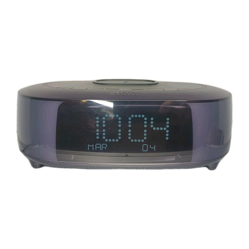 iHome iBTW281 Bluetooth Clock Radio Color Changing Glow Qi Charge Dual Alarm